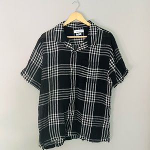 Mesh See Through Grid Print Shirt